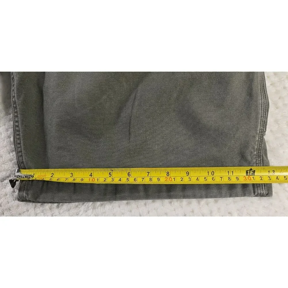 Carhartt Work Shorts Men's 44x11 Olive Gray Carpenter Utility Canvas #106